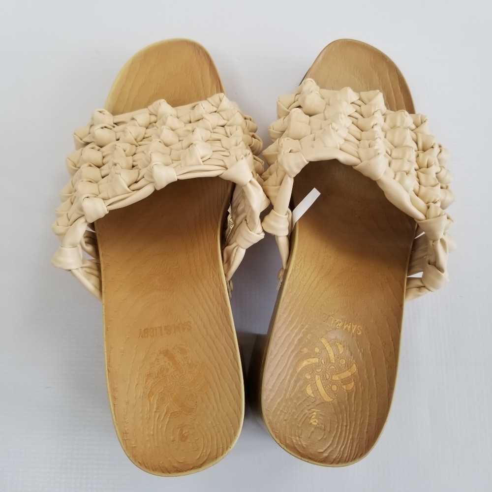 Sam & Libby Block Heel Sandals Slide Shoes Size 9 - Picture 5 of 8